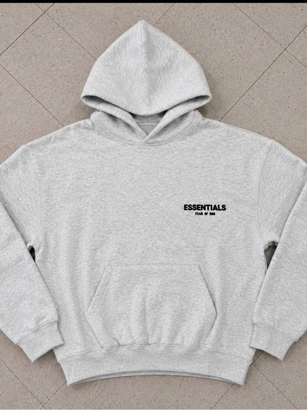 Fear of God Essentials Light Gray Pullover Hoodie